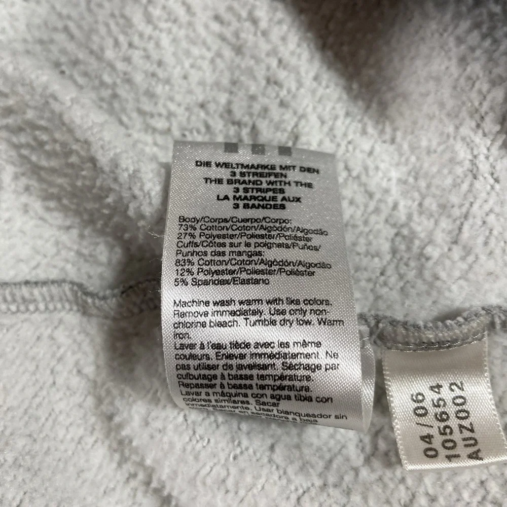 Vintage Adidas Hoodie Sweatshirt Mens Large Grey Embroidered Logo Spellout‎ Y2K